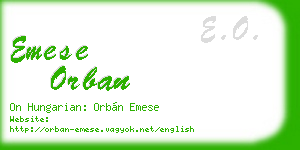 emese orban business card