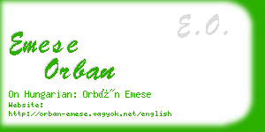emese orban business card